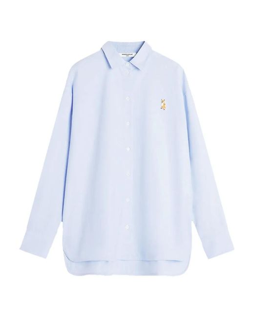 Maison Kitsuné Blue Lady Fox Casual Shirt