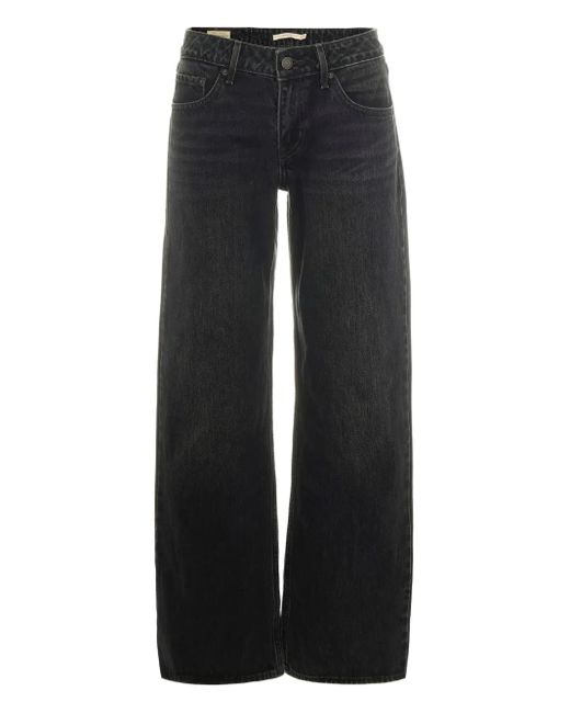 Levi's Black Low-Rise Straight-Leg Jeans