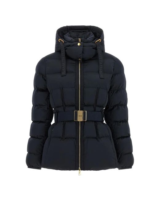 Elisabetta Franchi Blue Down Jacket