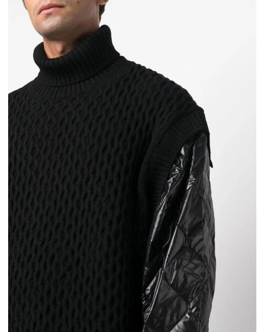 Pull En Laine À Empiècements Contrastants Juun.J pour homme en coloris Black