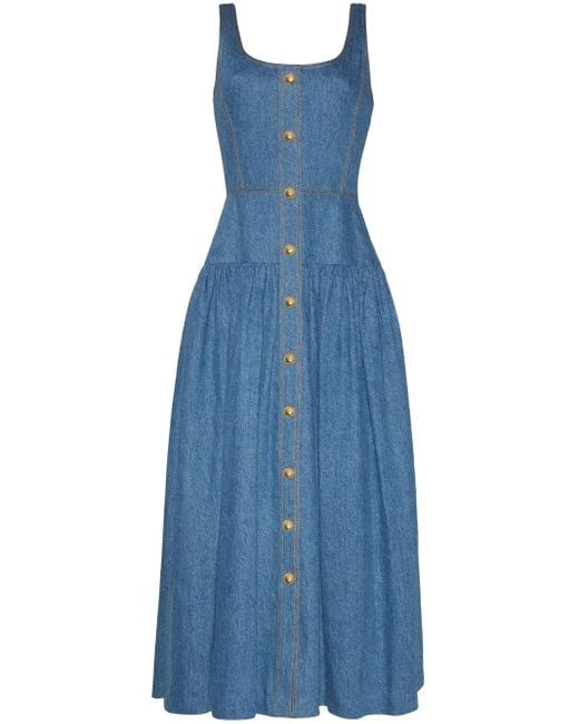 Adam Lippes Blue Cassie Dress