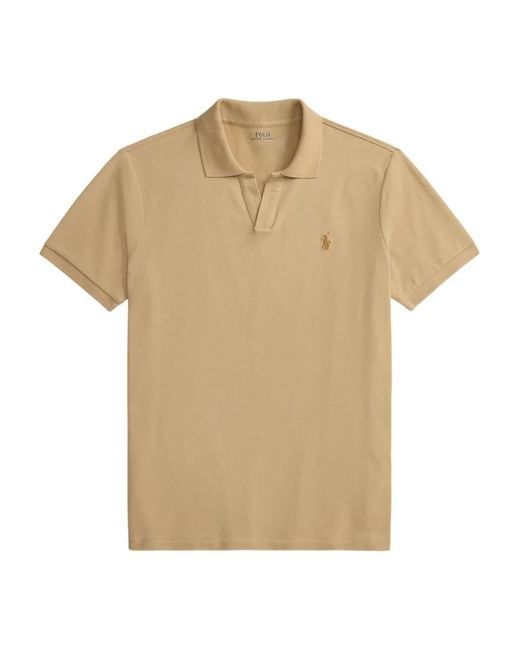 Polo Ralph Lauren Natural Embroidered-Logo Polo Shirt for men