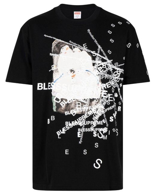 Supreme Black X Bless Observed In A Dream T-shirt