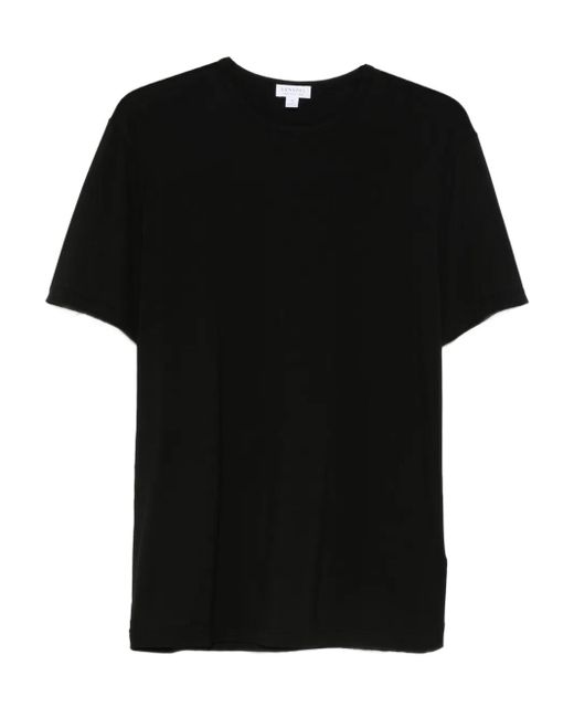 Sunspel Klassisches T-Shirt in Black für Herren