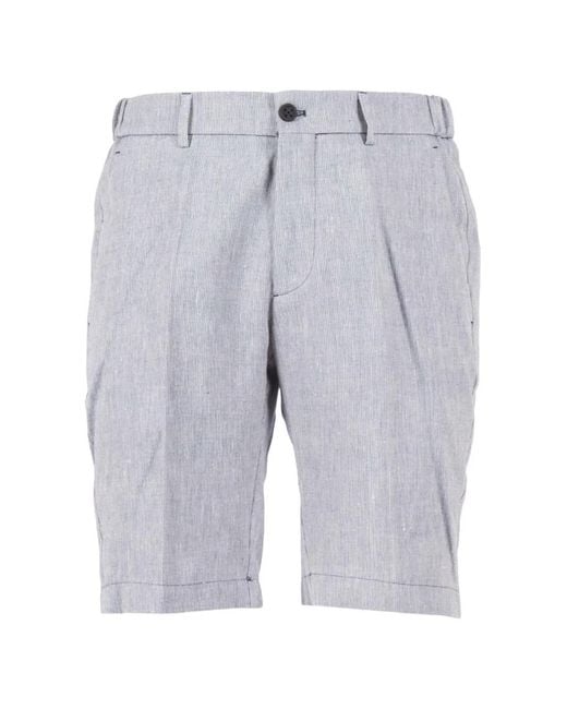 Berwich Blue Straight-Leg Chino Shorts for men