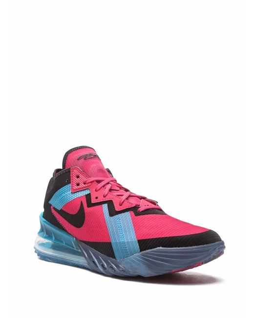 Nike Pink Lebron 18 "Fireberry" Sneakers for men
