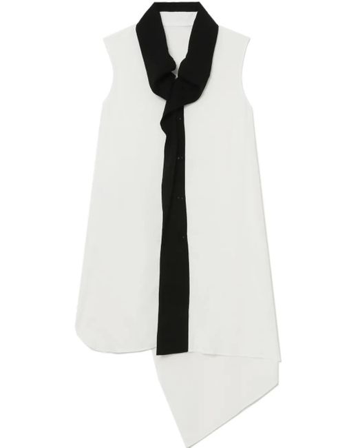 Y's Yohji Yamamoto White Asymmetrisches Oberteil