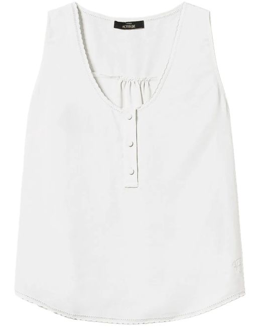 Twinset エンブロイダリー トップ White