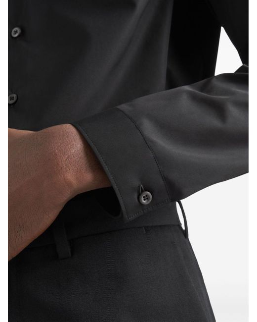 Camicia con logo di Prada in Black da Uomo