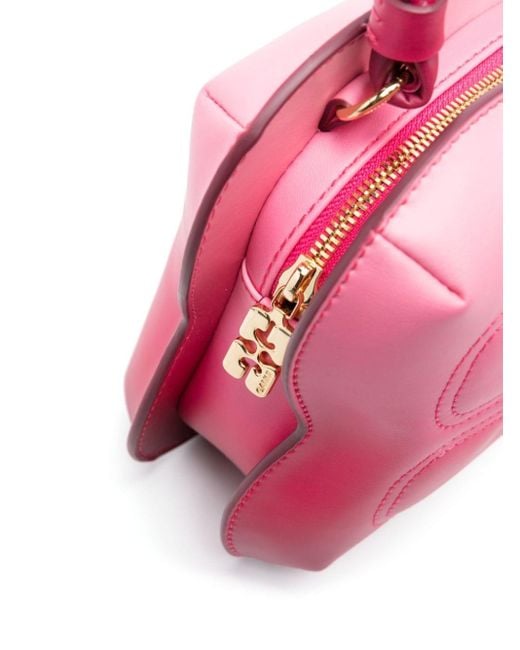 Ganni Pink Butterfly Shoulder Bag