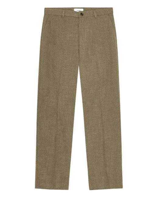 Les Deux Green Button-Up Trousers for men
