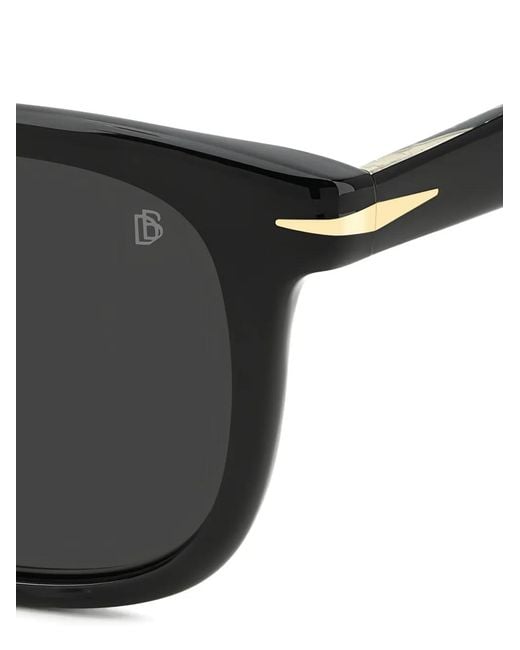 David Beckham Black Lunettes De Soleil À Monture Carrée for men