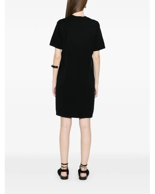 Bompard Black Short-Sleeve Midi Dress