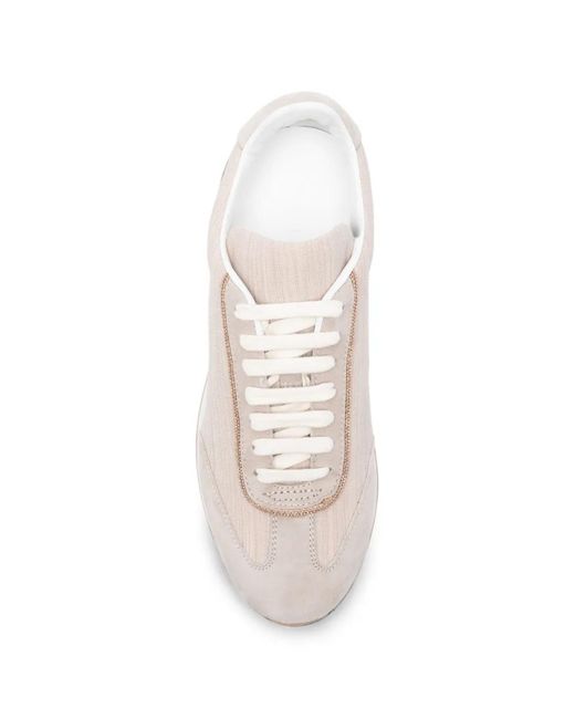 Fabiana Filippi White Wool Blend Sneakers
