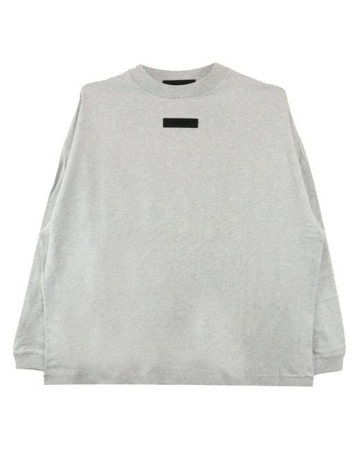 Fear Of God Gray Logo-patch Cotton Sweatshirt for men