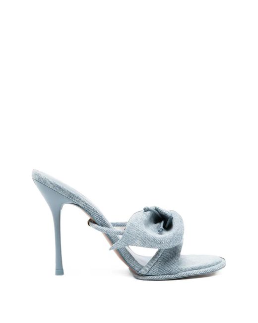 Cult Gaia White Cori Knot-Detail Sandals