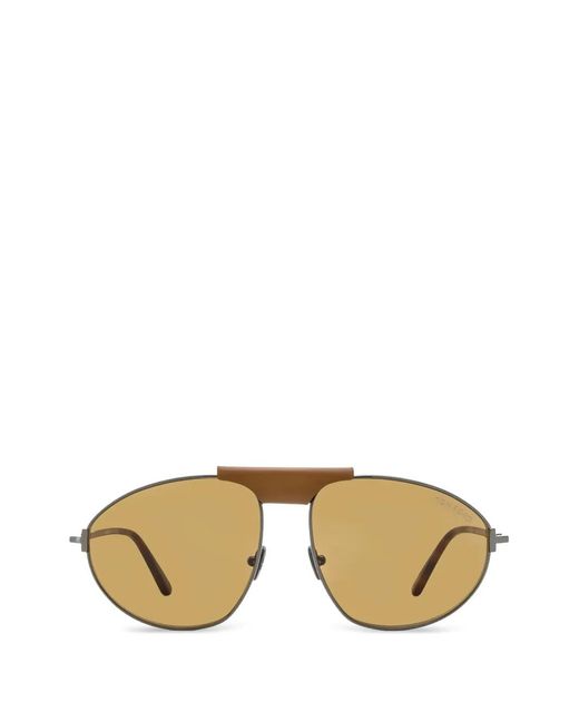Tom Ford Metallic Pilot-Frame Sunglasses for men