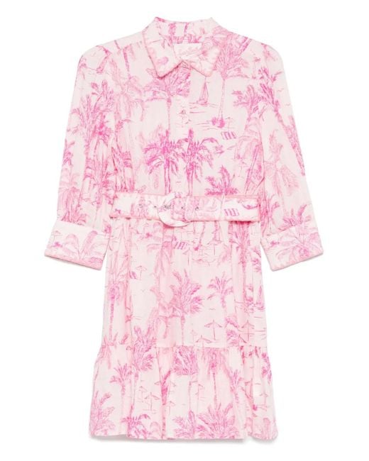 Mc2 Saint Barth Pink Cotton Mini Dress
