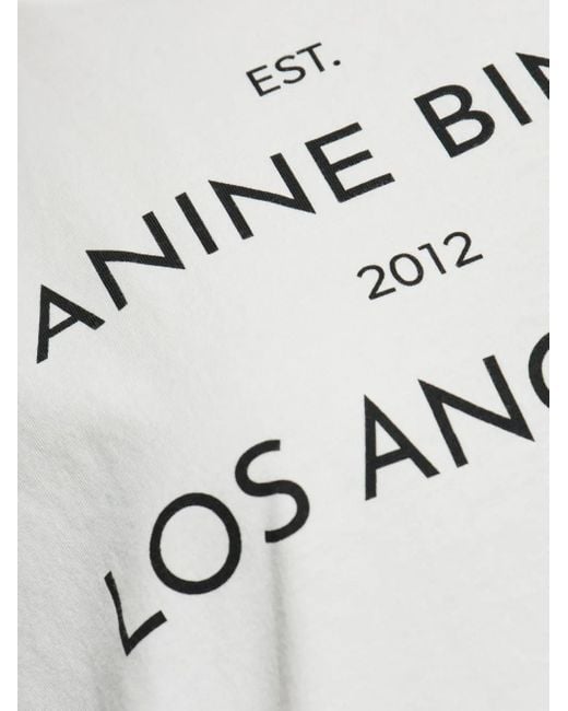 T-Shirt À Logo Imprimé Anine Bing en coloris White