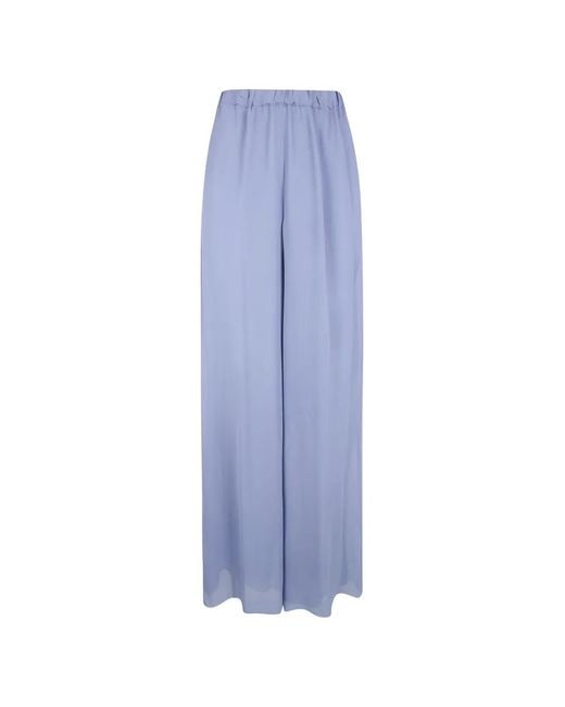 Pierantoniogaspari Blue Elasticated Wide-Leg Trousers