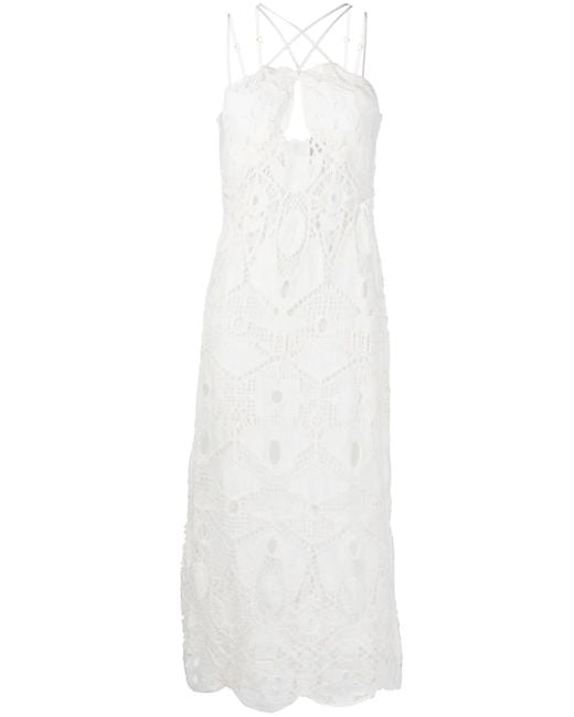 Cult Gaia White Everly Lace Dress