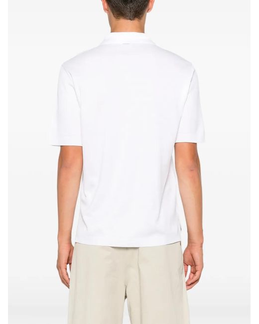 Herno White Polo À Manches Courtes for men