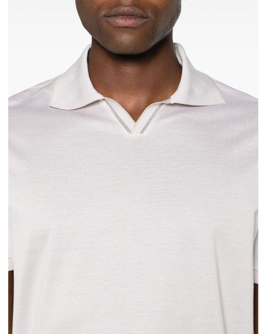 Paul & Shark White Piqué Cotton Polo Shirt for men