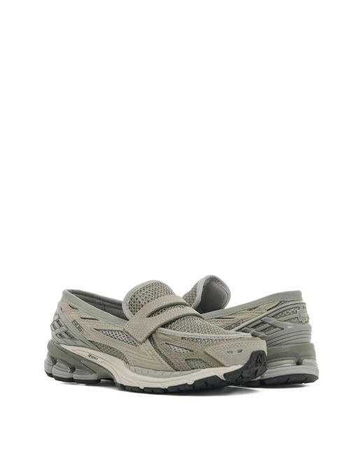 New Balance Gray Mesh Slip-On Trainers