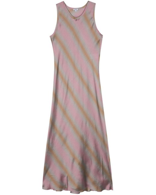 Aspesi Gestreepte Maxi-jurk in het Pink