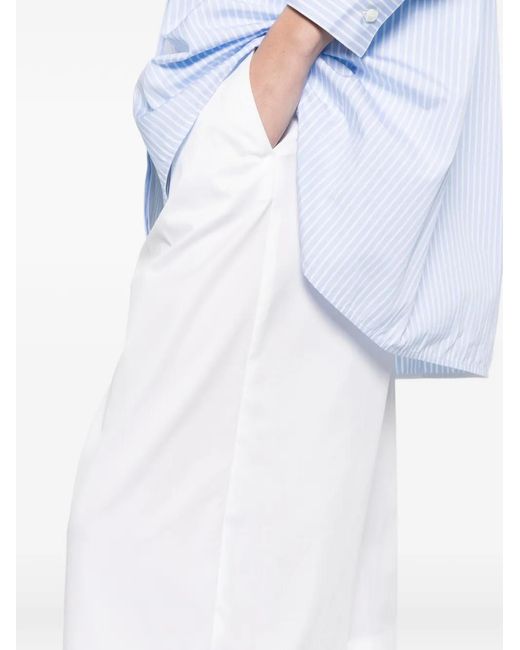 Berwich White Linda Buttoned Shorts