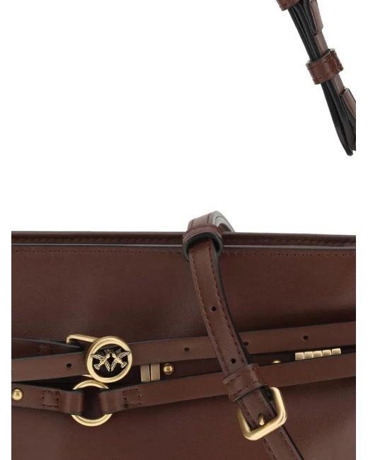 Pinko Brown Medium Belt Shoulder Bag