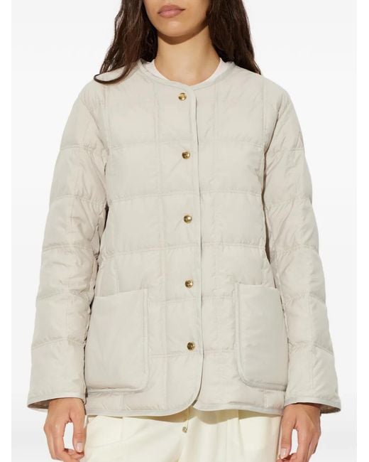 Moncler White Cygnes Quilted Down Jacket