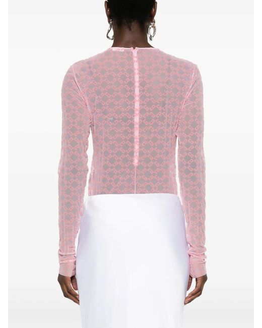 Body con motivo 4G en jacquard Givenchy de color Pink