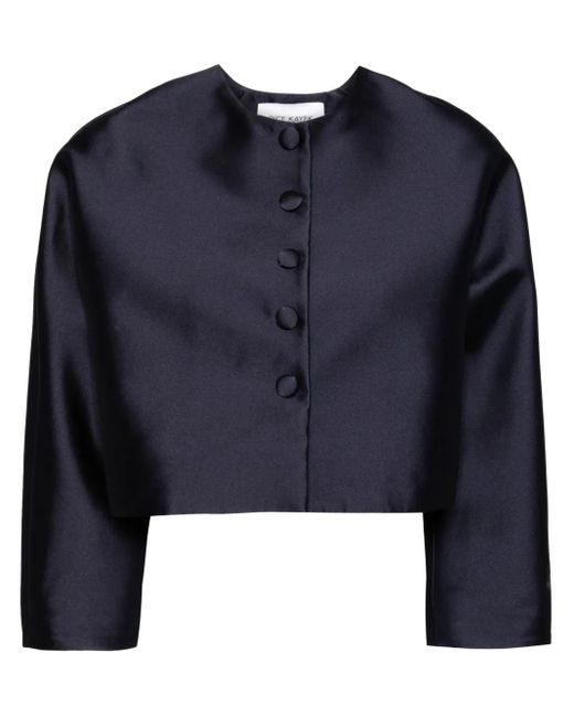 Dice Kayek Blue Cropped Jacket
