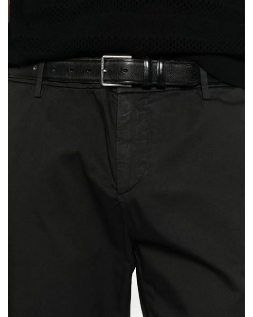 Dondup Black Cuffed Trousers for men