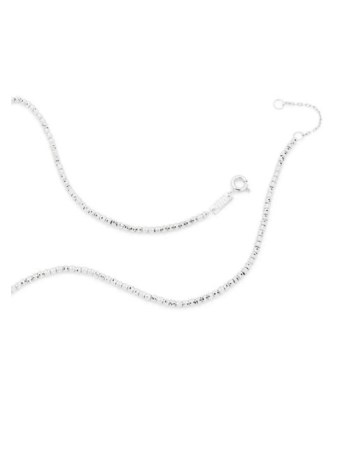 Adina Reyter White Sterling Space Cowboy Big Bead Diamond Necklace