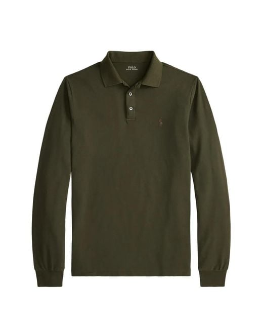 Polo Ralph Lauren Green Custom Slim Fit Mesh Polo Shirt for men