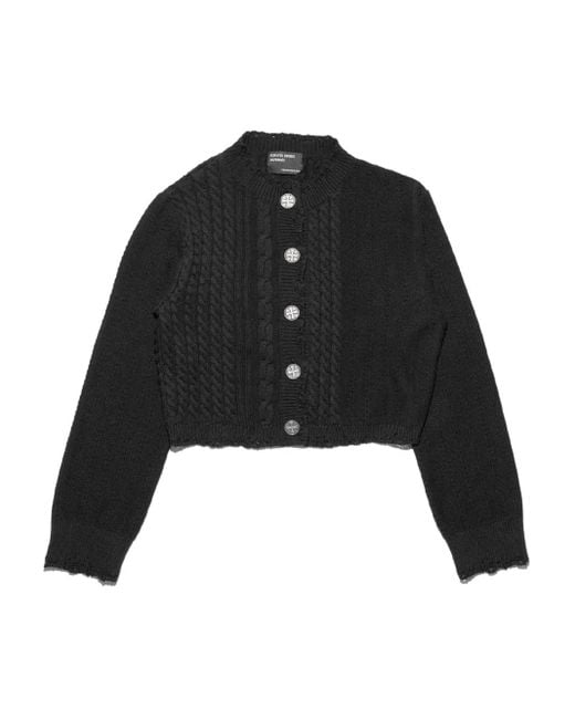 Enfants Riches Deprimes ケーブルニット カーディガン Black