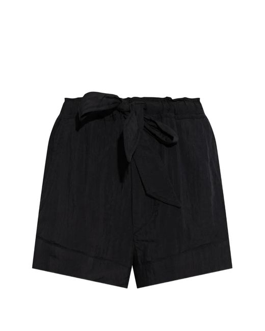 Isabel Marant Black Tie-Waist Shorts