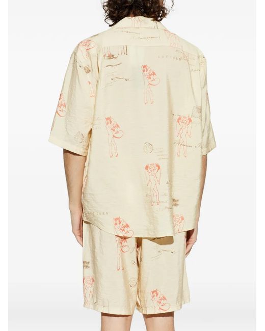 M I S B H V Natural Graphic-Print Shirt for men