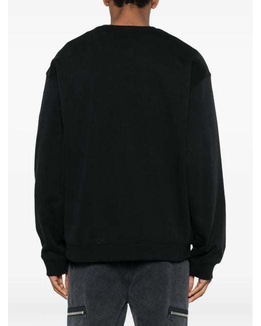 Oamc Peacemaker Black Smile-Print Sweatshirt for men