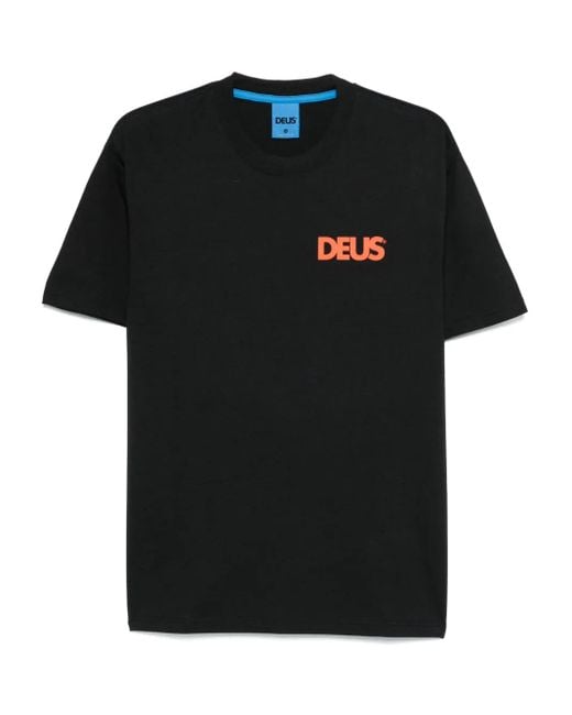 Deus Ex Machina Black Canggu Surf Address T-Shirt for men