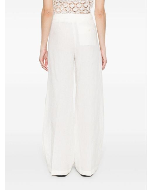 Christian Wijnants White Phenyo Linen Trousers