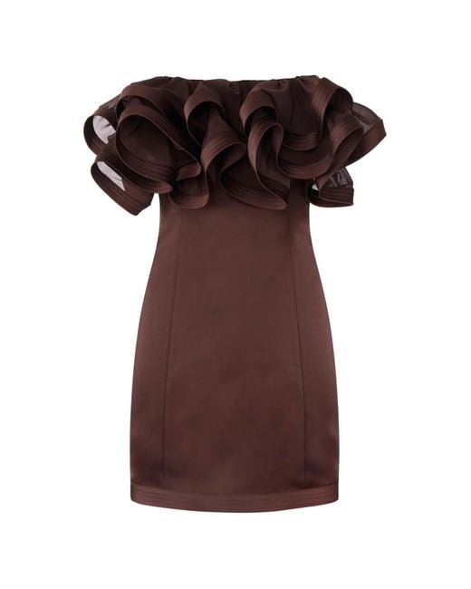 Elisabetta Franchi Brown Mini Dress