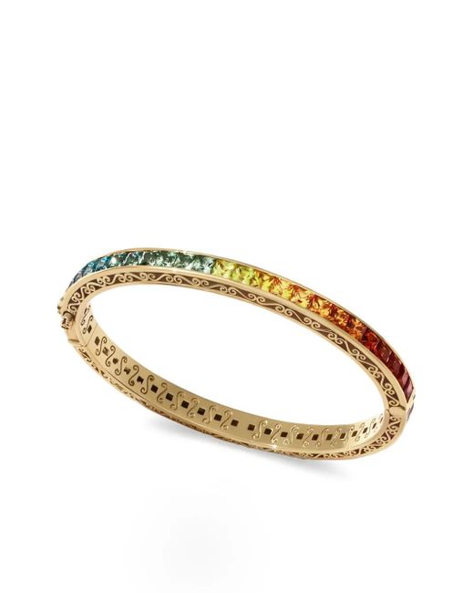 Dolce & Gabbana 18Kt Geelgouden Armband Met Diamant En Saffier in het Metallic voor heren