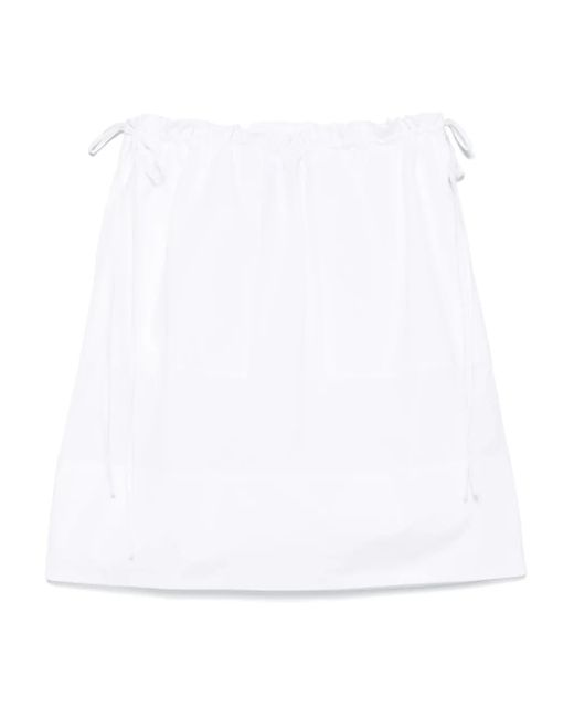 Totême White Drawstring-Waist Skirt