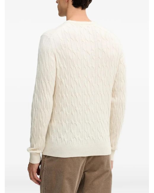 Hackett Natural Crew-Neck Sweater for men