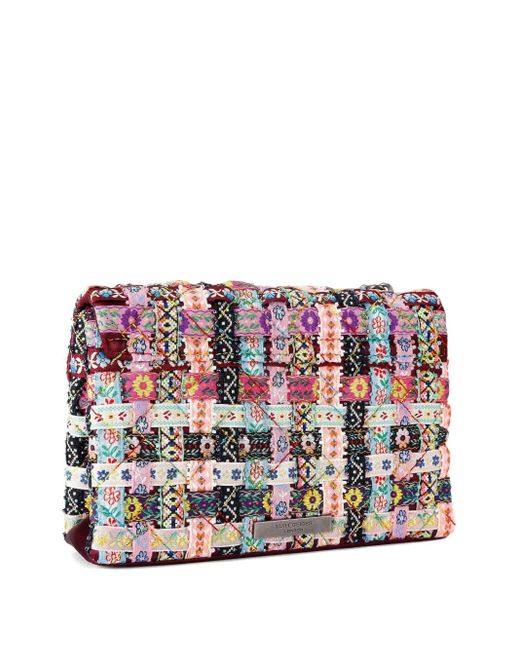 Kurt Geiger White Medium Kensington Patchwork Shoulder Bag