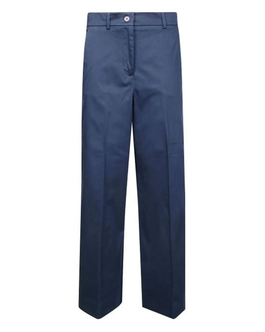 Weekend by Maxmara Straight Broek in het Blue