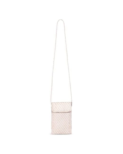 Dragon Diffusion White Phone Leather Crossbody Bag